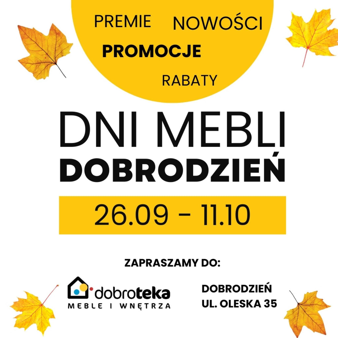 Jesienne DNI MEBLI Dobrodzień