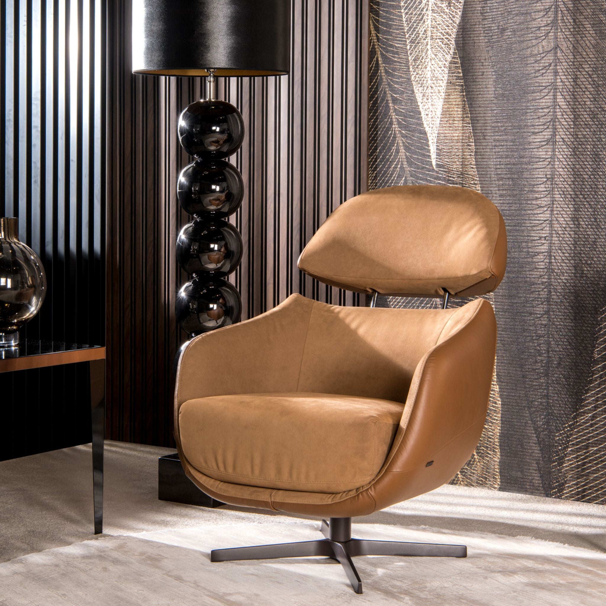 Kler Cornetto – a luxurious swivel armchair with intelligent headrest adjustment