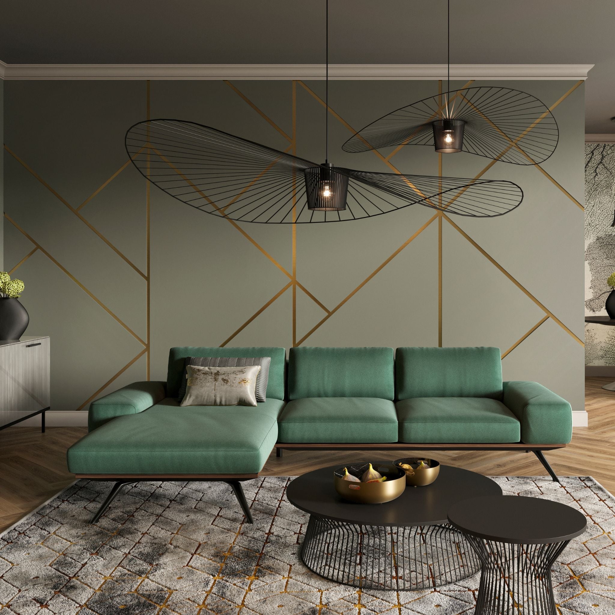 Kler Frase – a luxurious modular sofa on an oak platform