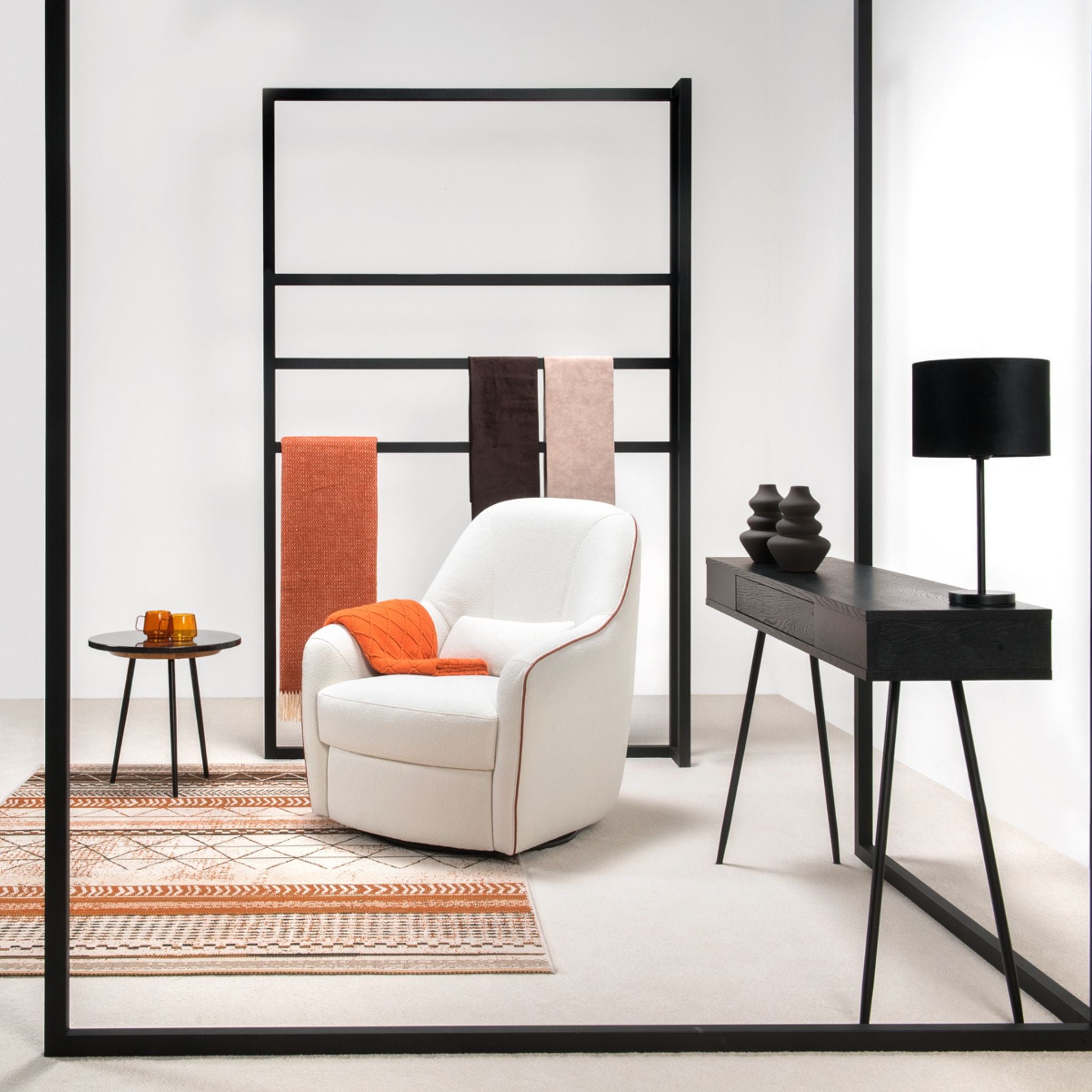 Swivel armchair Rosmarino Vero – designer armchairs for the living room