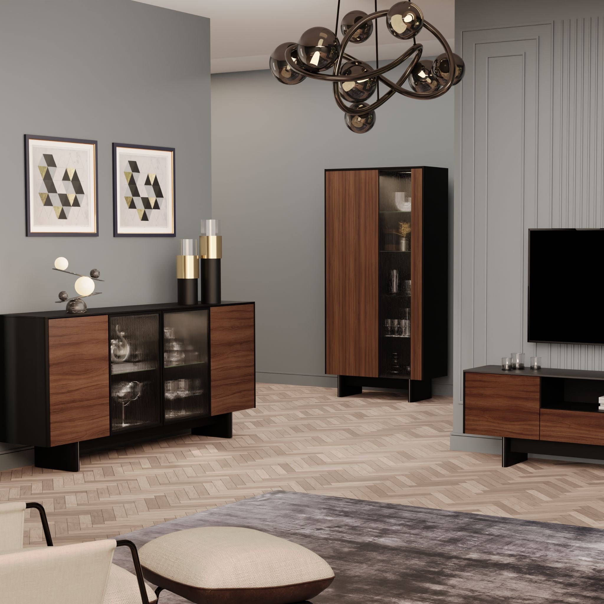 Lissy Radius – an exclusive furniture collection in American walnut and black
