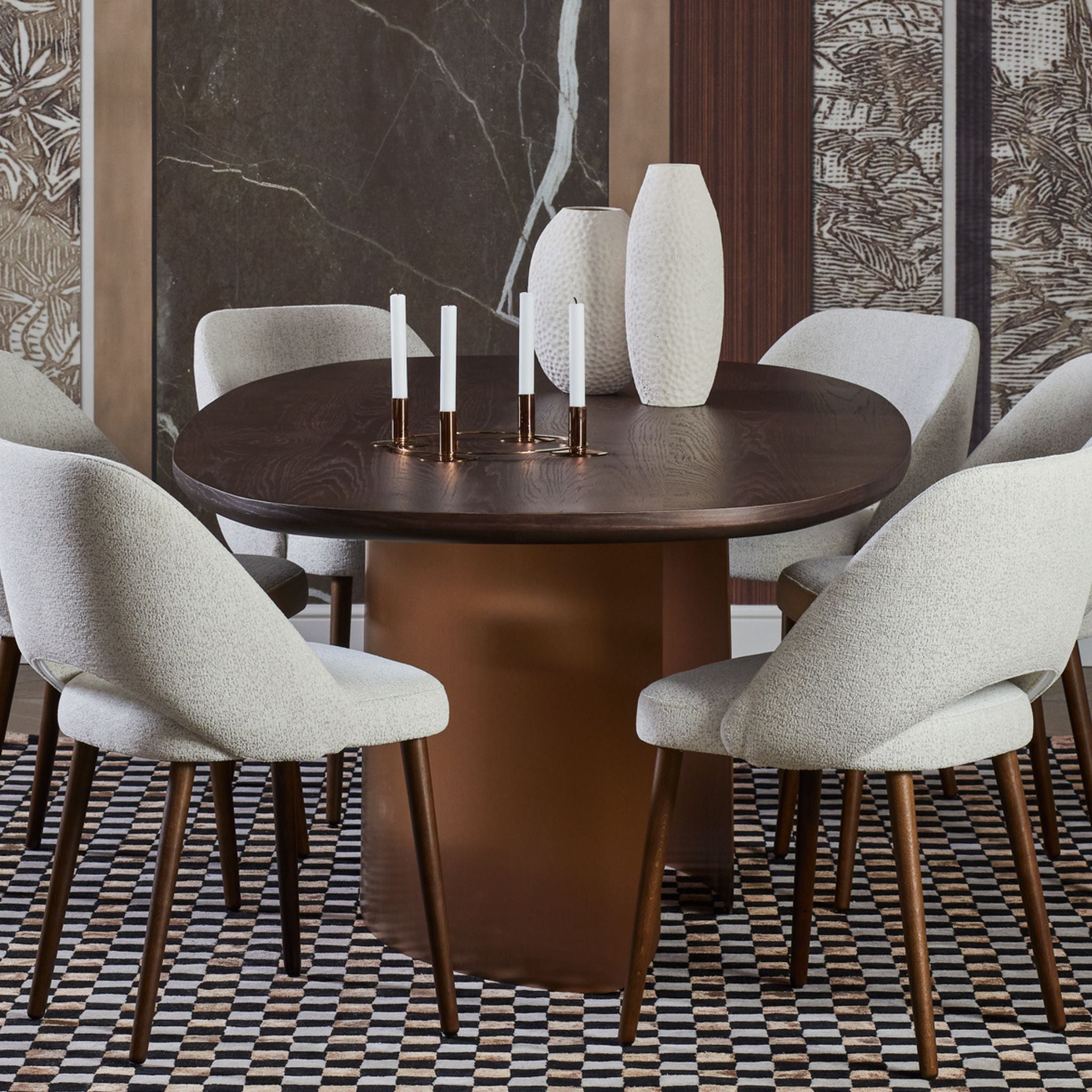 Stellar Jafra Table – luxury design with sintered stone and copper