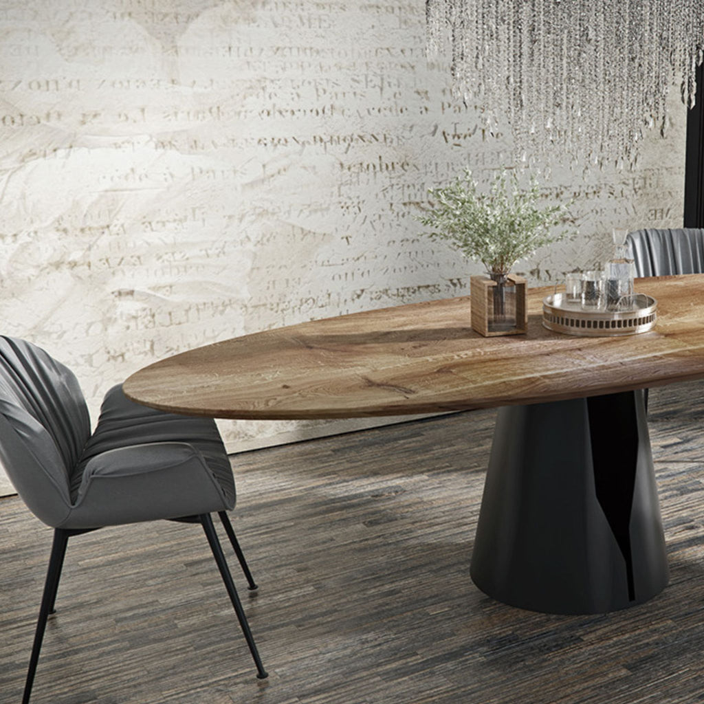 Stół Mono Trebord – designerski stół z litego dębu i stali