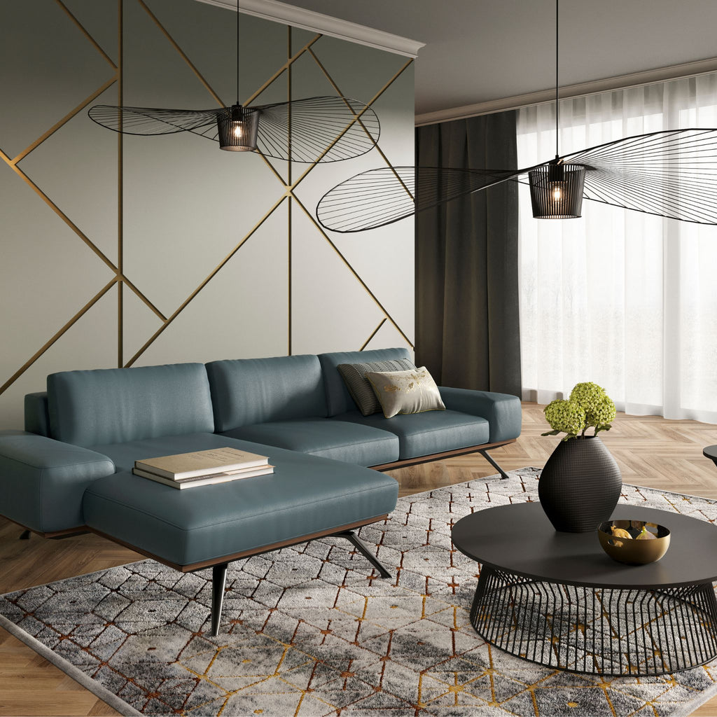 Kler Frase – luksusowa sofa modułowa na dębowej platformie