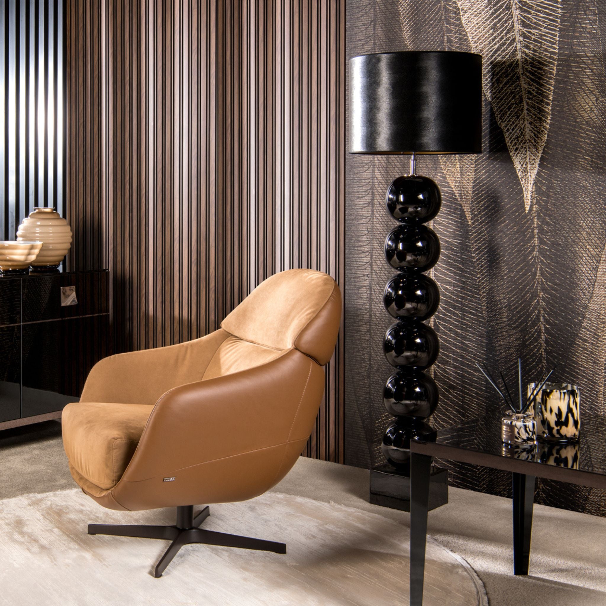 Kler Cornetto – a luxurious swivel armchair with intelligent headrest adjustment