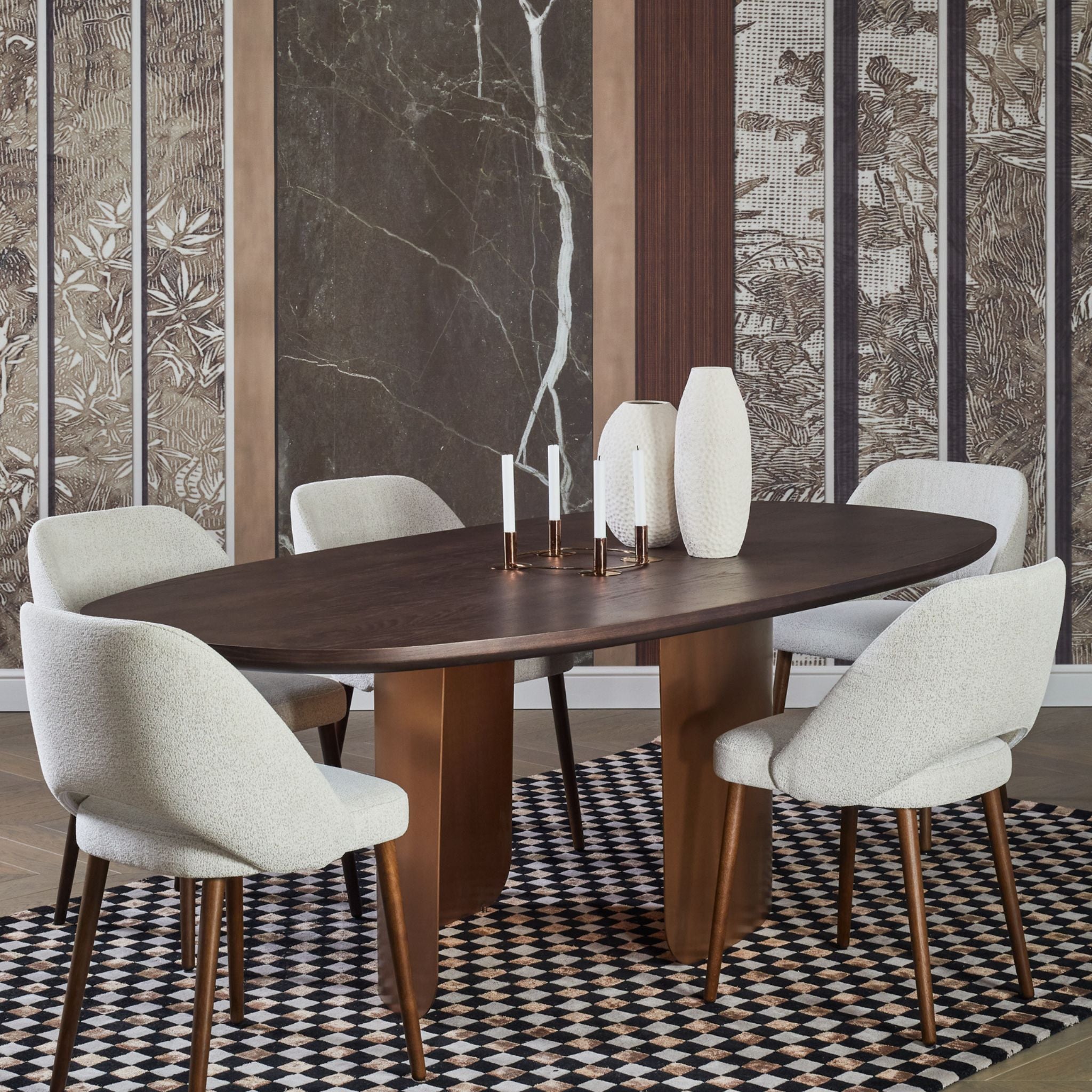Stellar Jafra Table – luxury design with sintered stone and copper