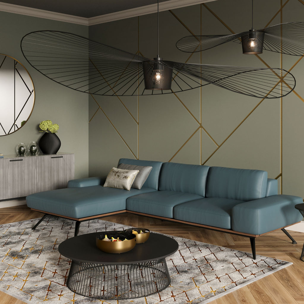 Kler Frase – luksusowa sofa modułowa na dębowej platformie