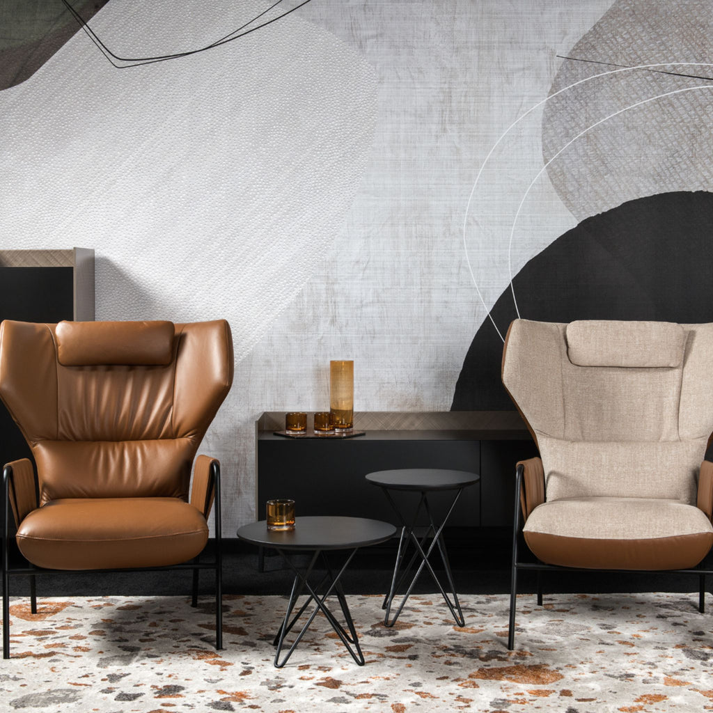 Kler Staccato – designerski fotel wypoczynkowy z mobilnym zagłówkiem
