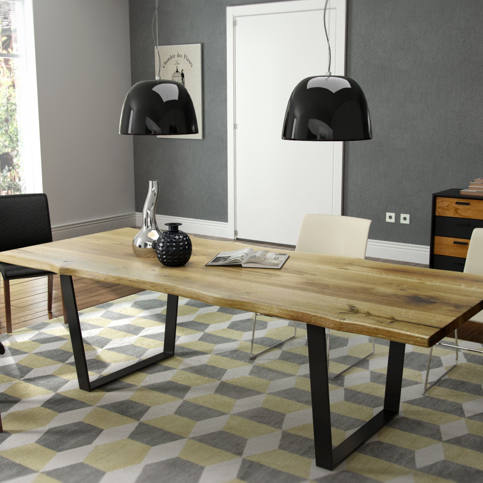Trebord Avangard table – oak table with live edge