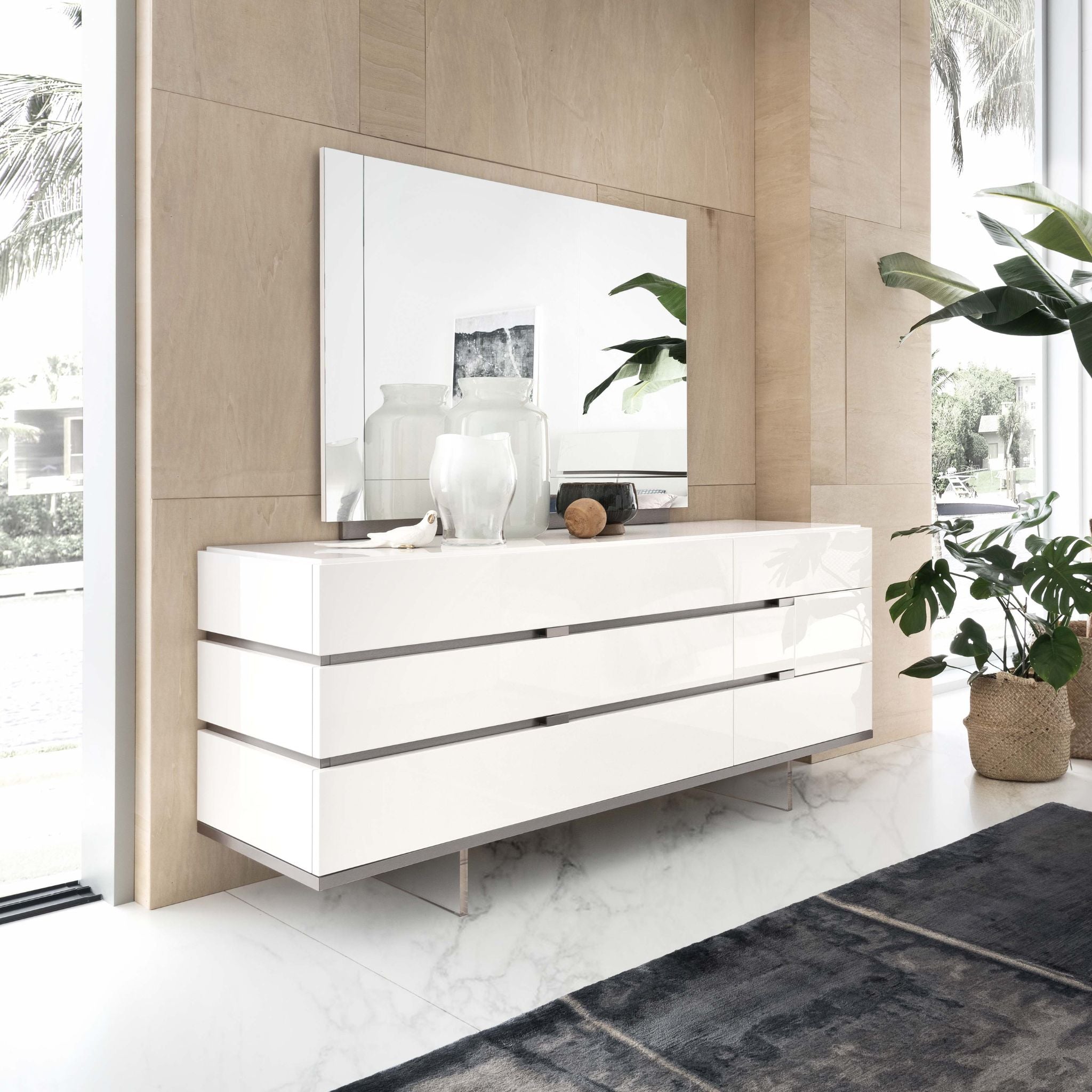 Artemide Alf Italia – luksusowe meble do jadalni w bieli i wysokim połysku
