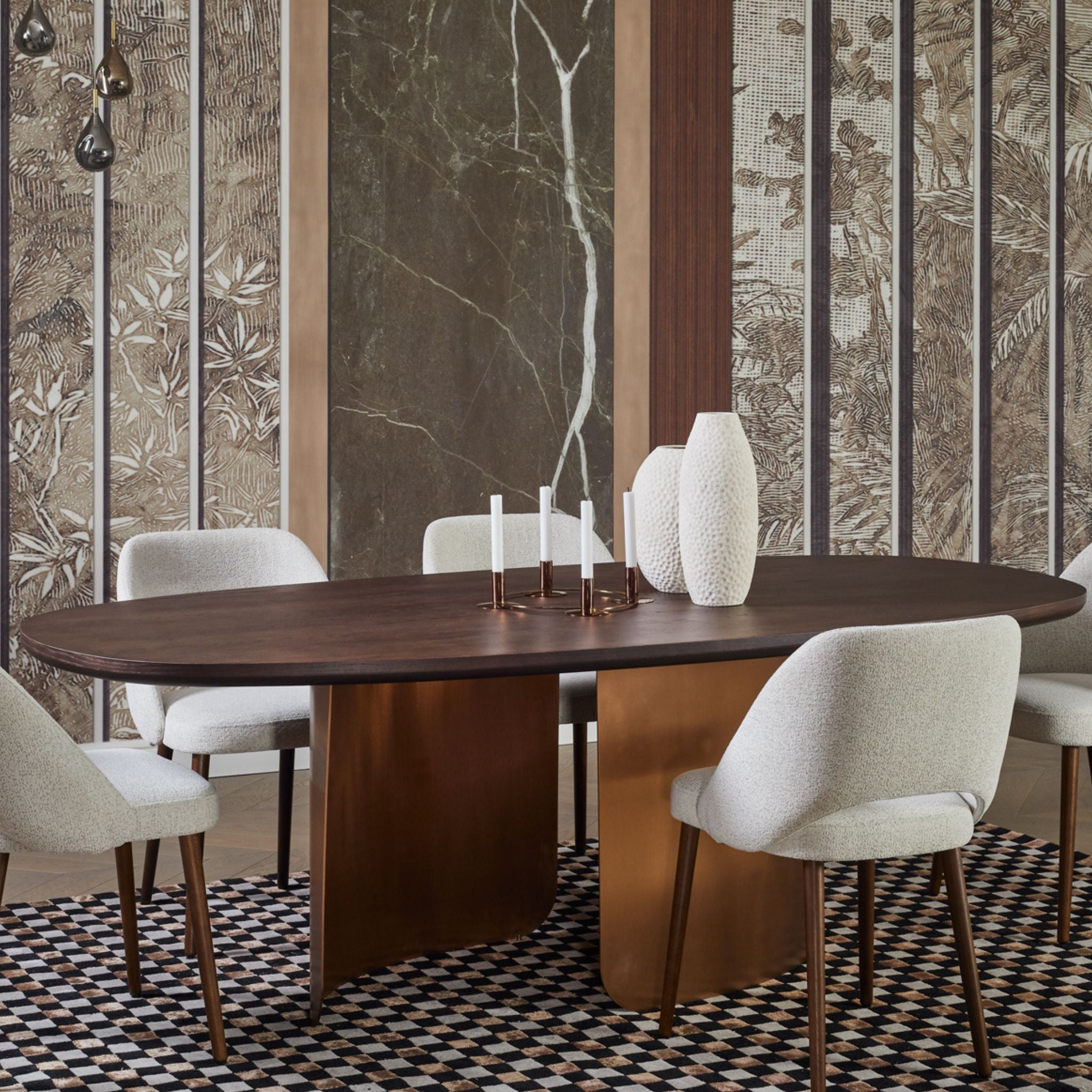 Stellar Jafra Table – luxury design with sintered stone and copper