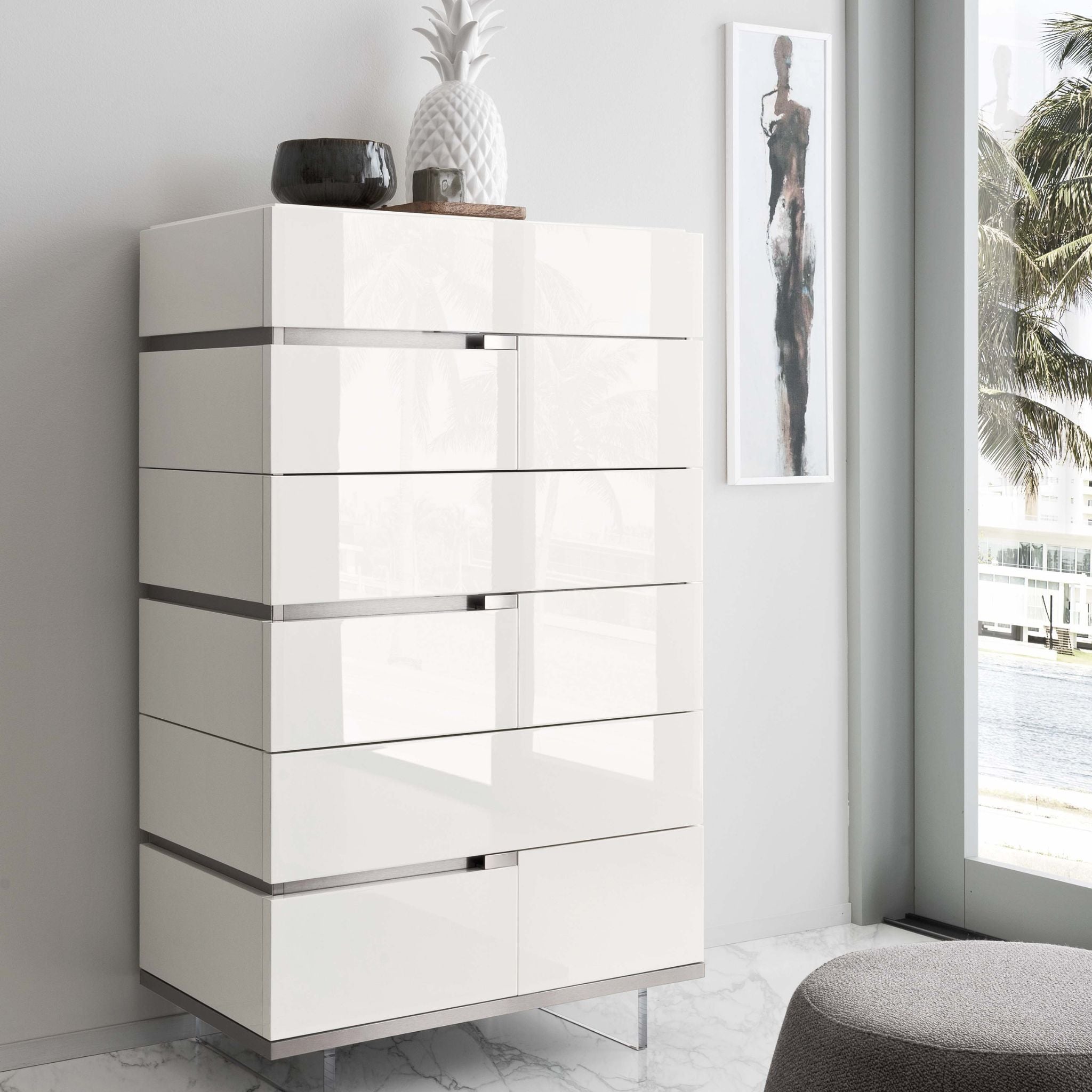 Artemide Alf Italia - luxurious dining room furniture in white and high gloss